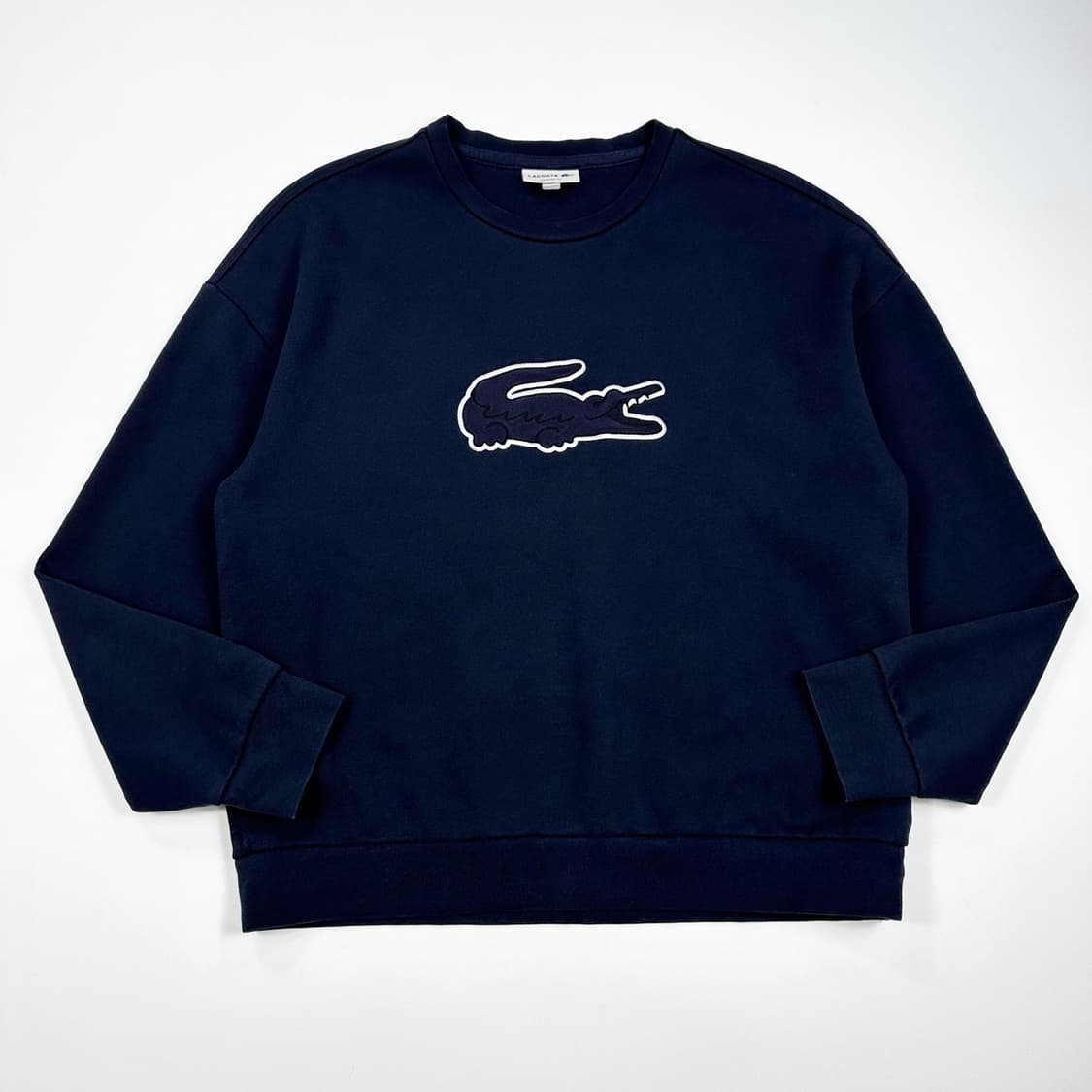 라코스테 크록 네이비 크루넥 맨투맨 (M) 상품이미지2
