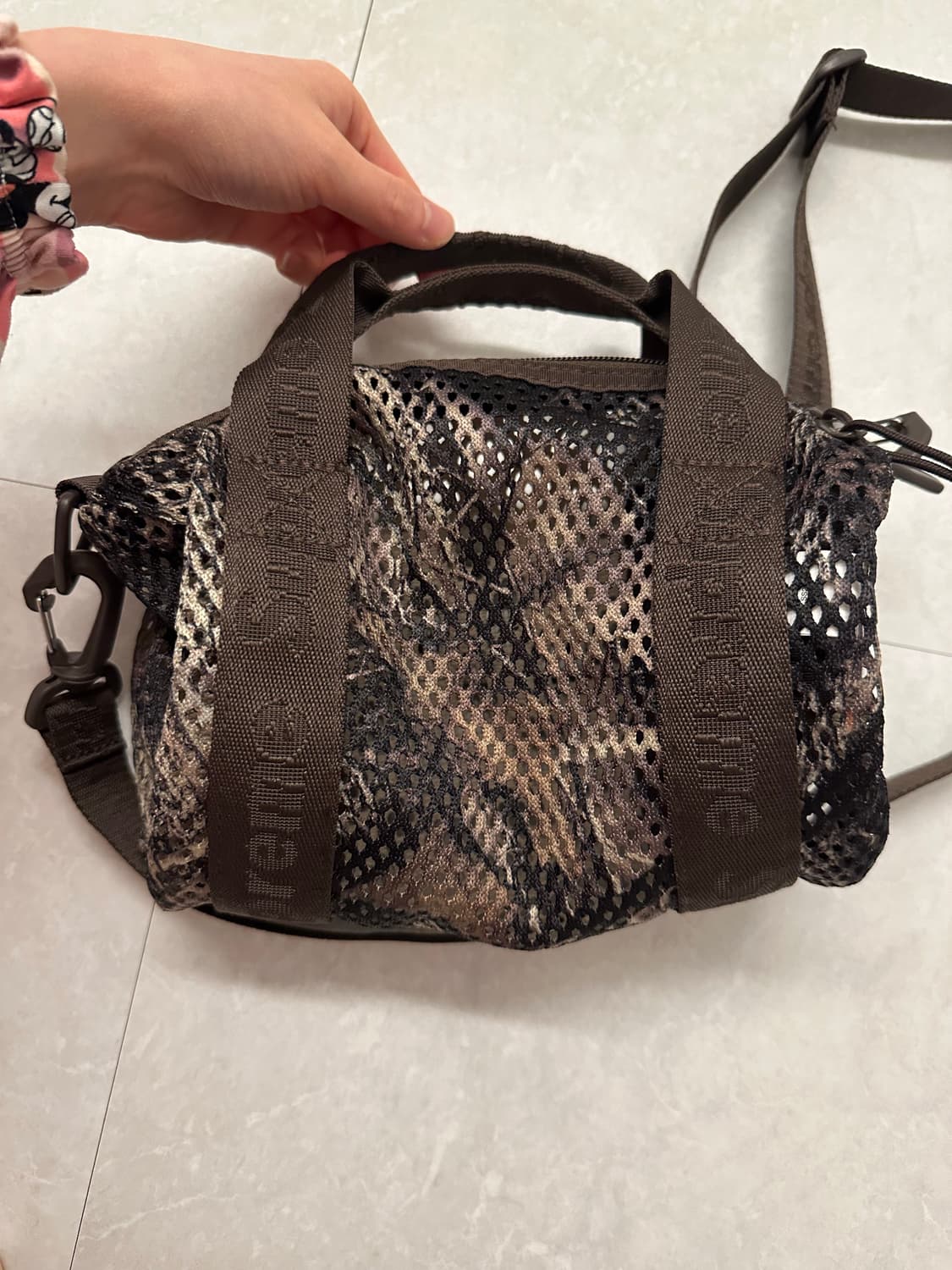 슈프림 25ss 메쉬 더플백 트루팀버 카나티 카모 상품이미지3