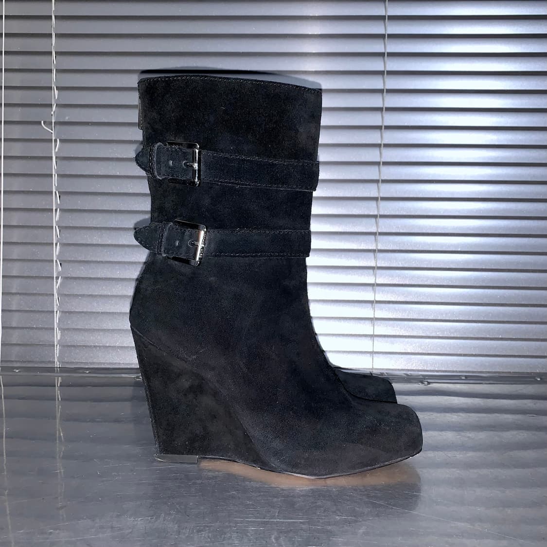 00s 빈티지 마이클 코어스 스웨이드 지퍼 웨지 부츠 상품이미지5