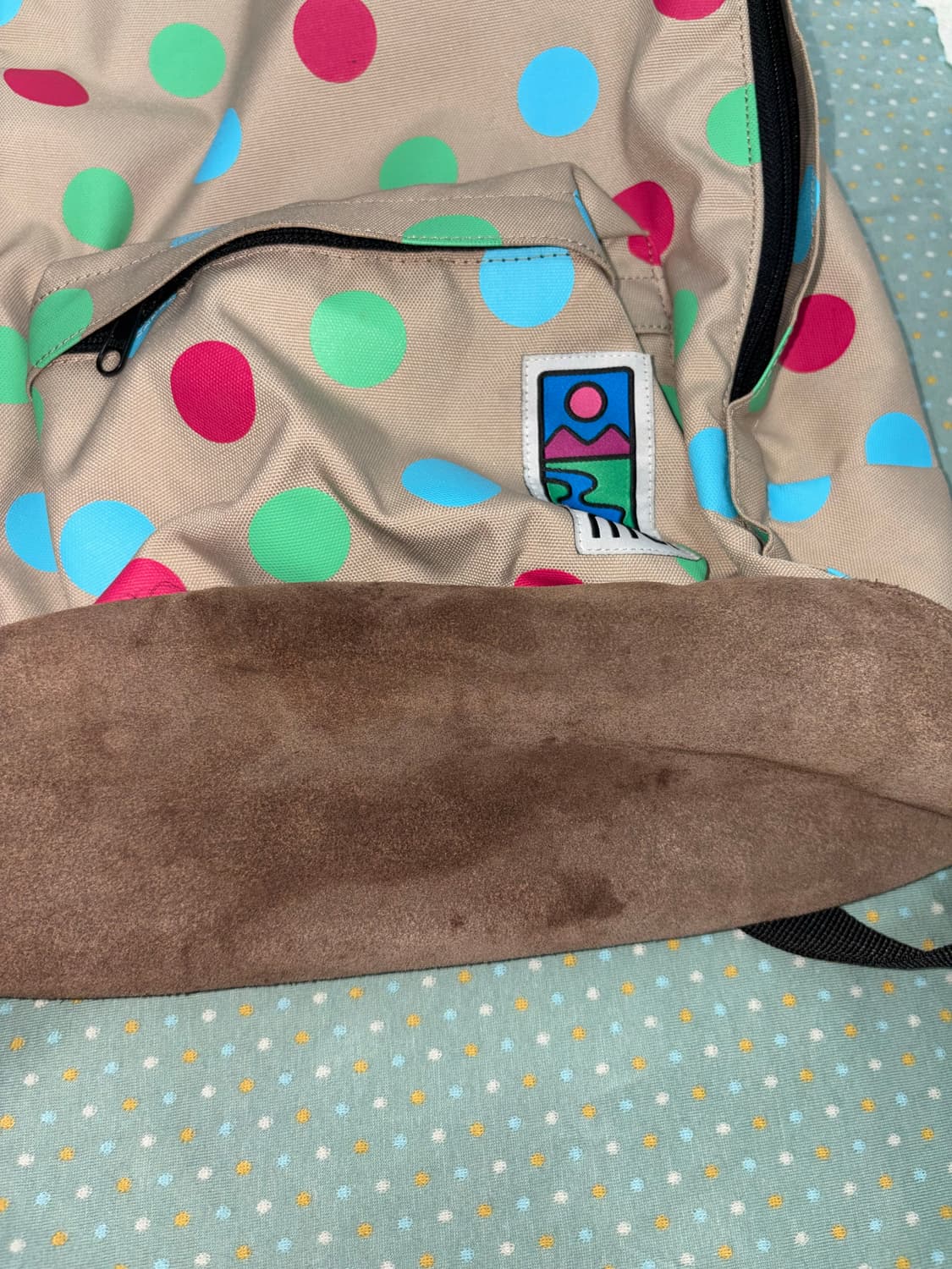 베이지 도트 백팩 상품이미지7