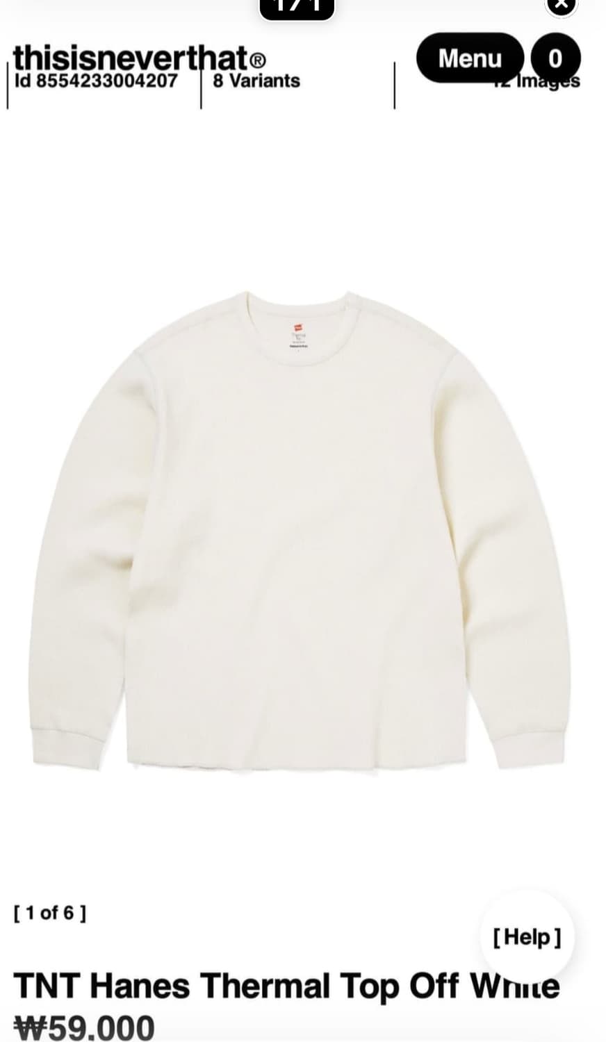 디네뎃 헤인즈 써멀 롱슬리브 상품이미지1