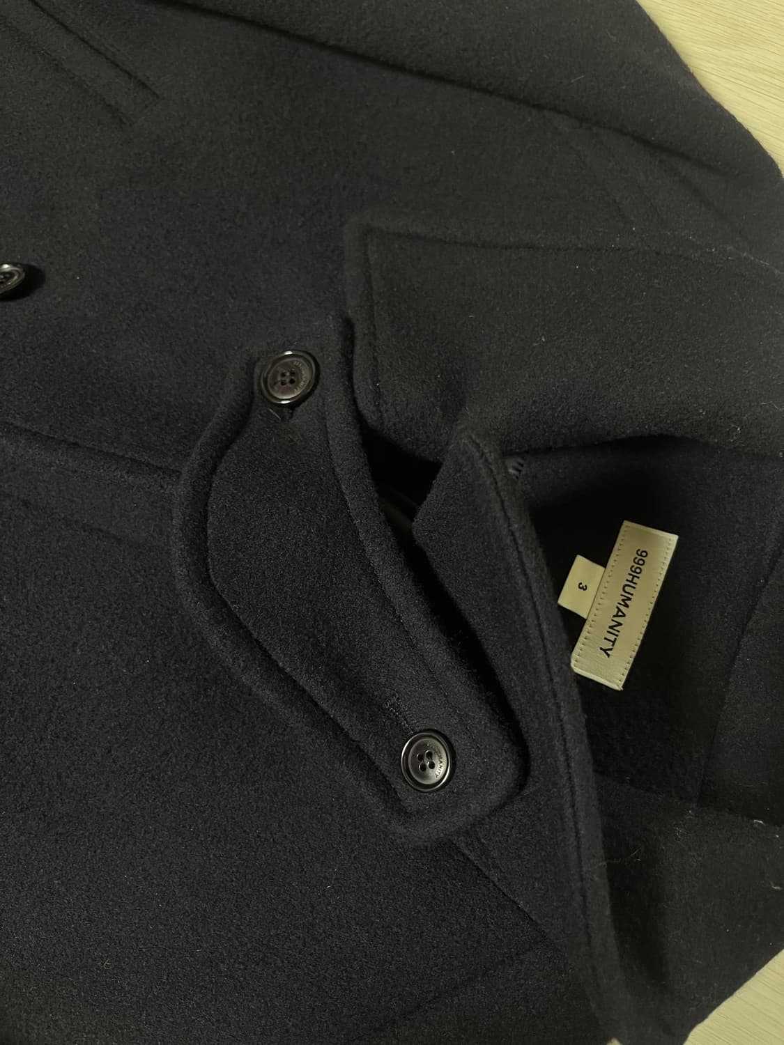 999humanity balmacaan coat navy 999휴머니티 상품이미지3