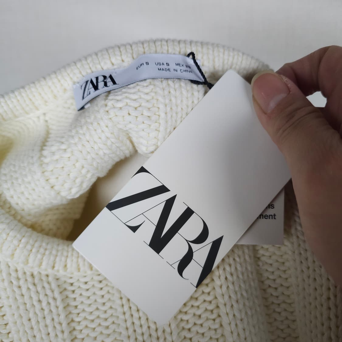 (새상품)자라 크롭 니트조끼 여성55사이즈  상품이미지3