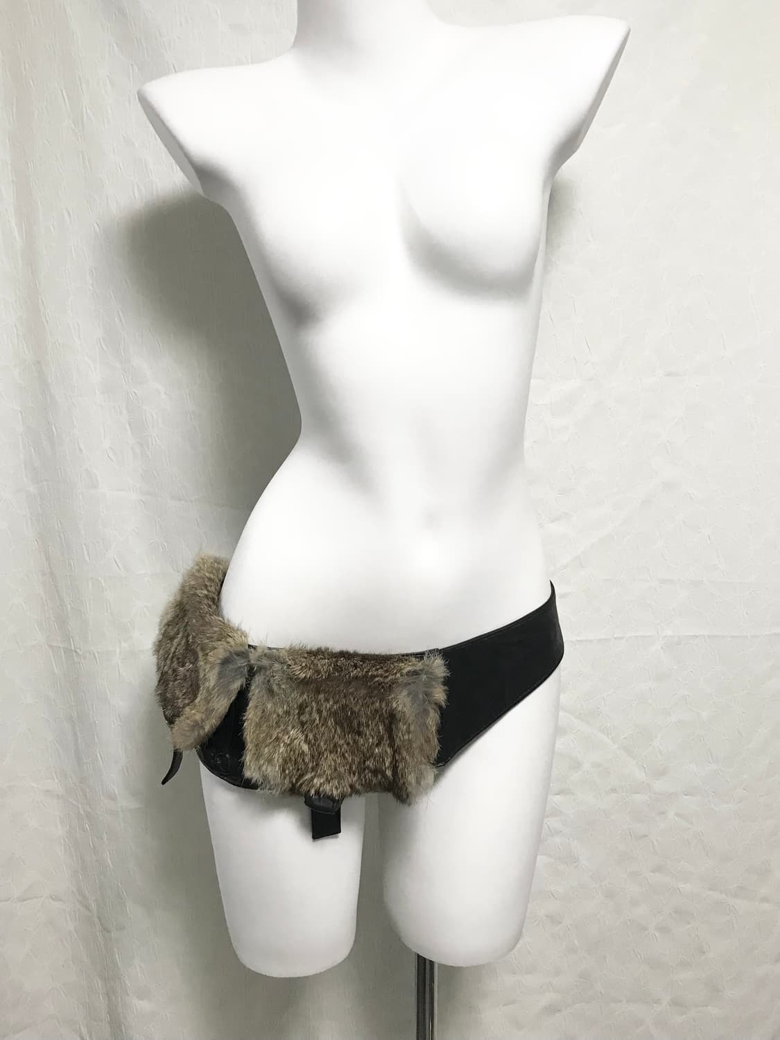 빈티지 00s y2k 래빗퍼 레더 벨트 백 상품이미지2