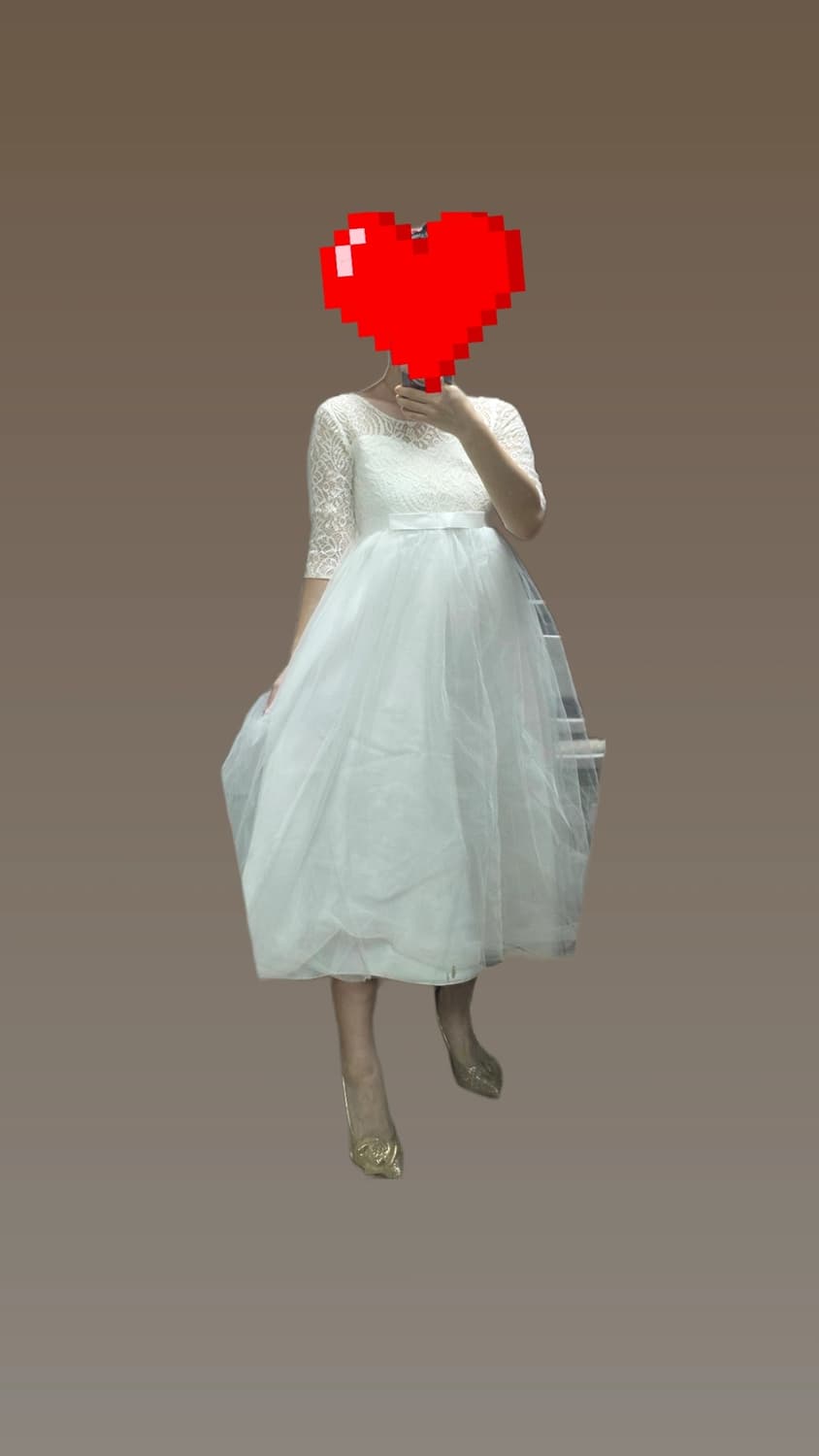 일본빈티지)웨딩무드st 화이트 히메 레이스 샤 파티 아동 드레스 상품이미지2