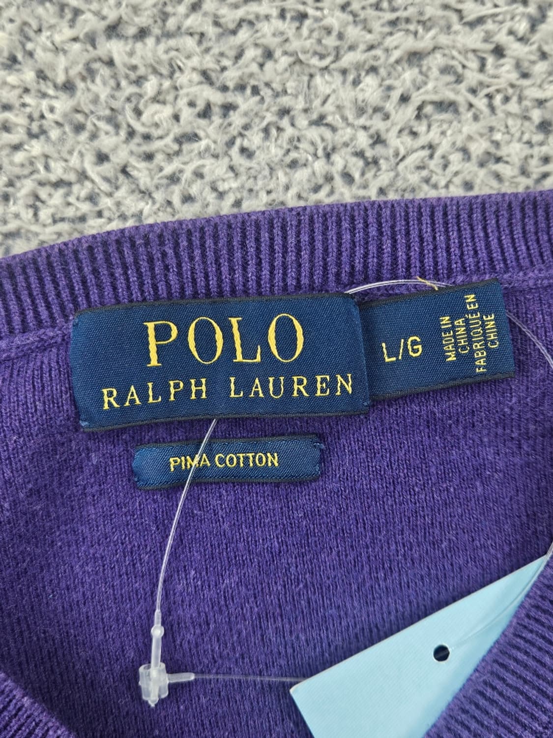 폴로랄프로렌 브이넥 피마코튼 니트 스웨터 ( L ) / 11601 상품이미지8