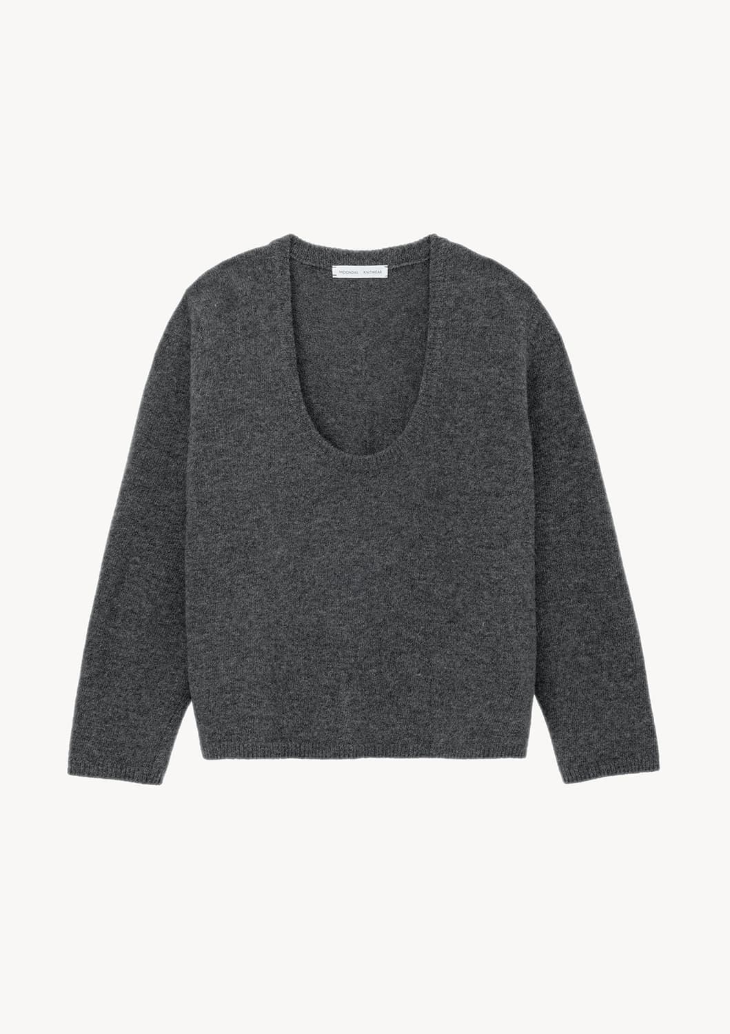 [Unisex] 문달 U넥 니트 그레이 상품이미지1