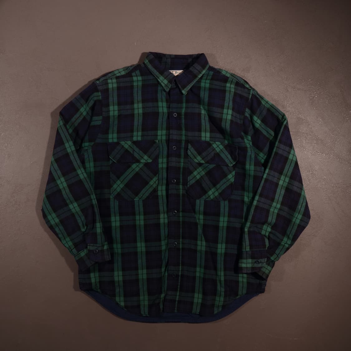 80s 엘엘빈 누빔 체크셔츠자켓 상품이미지1