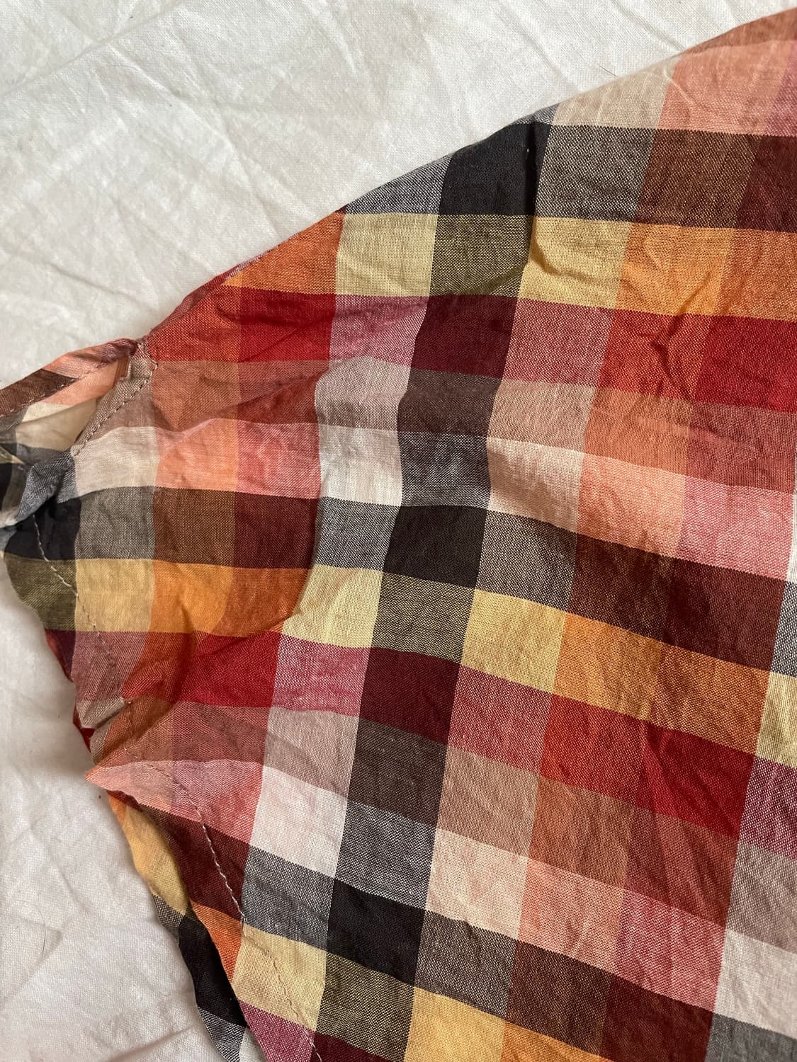 체크 리본 나시 블라우스 상품이미지3