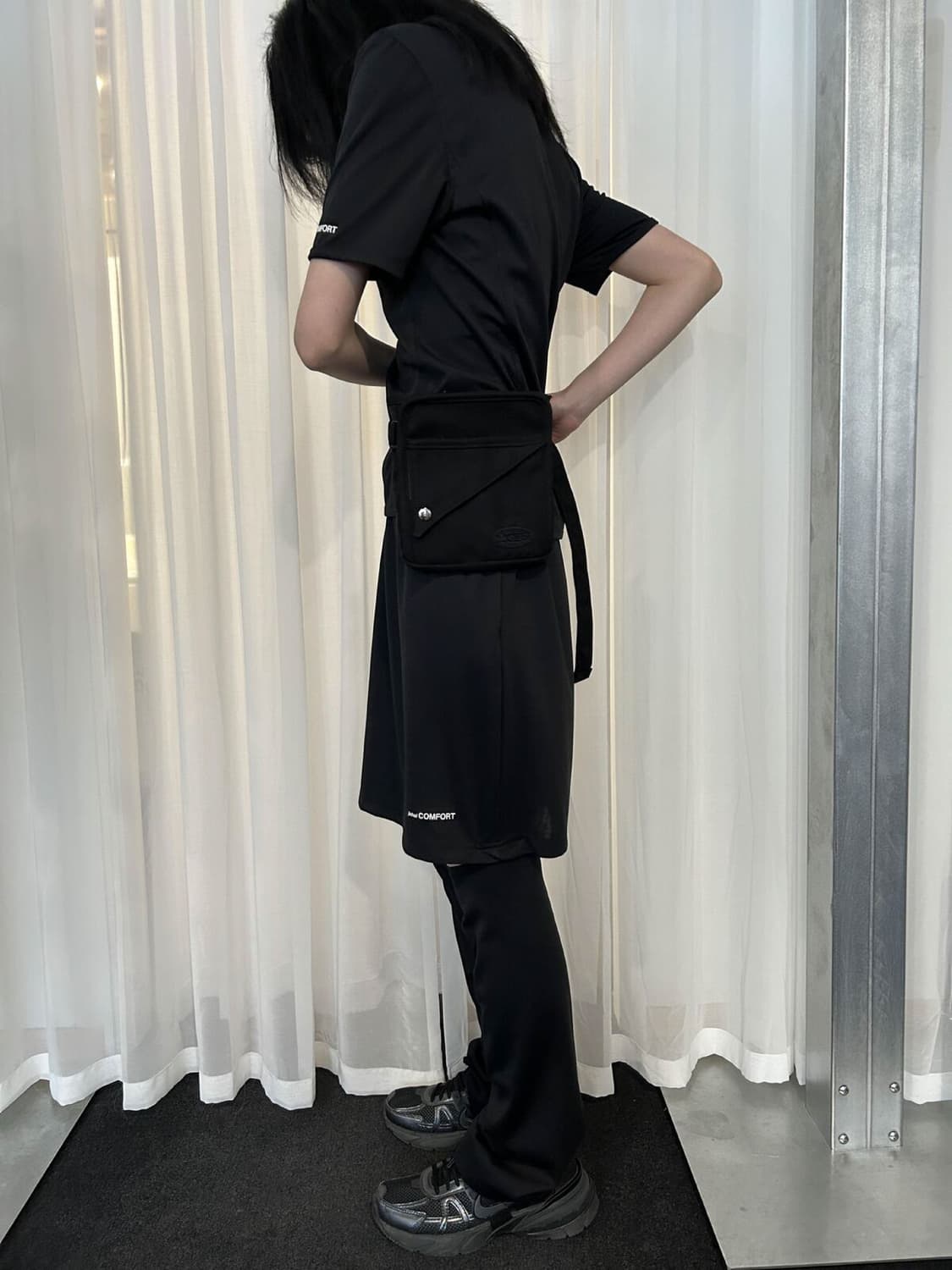 지초이 JICHOI 숏 슬리브 집 셔츠 & 스커트 팬츠 상품이미지7