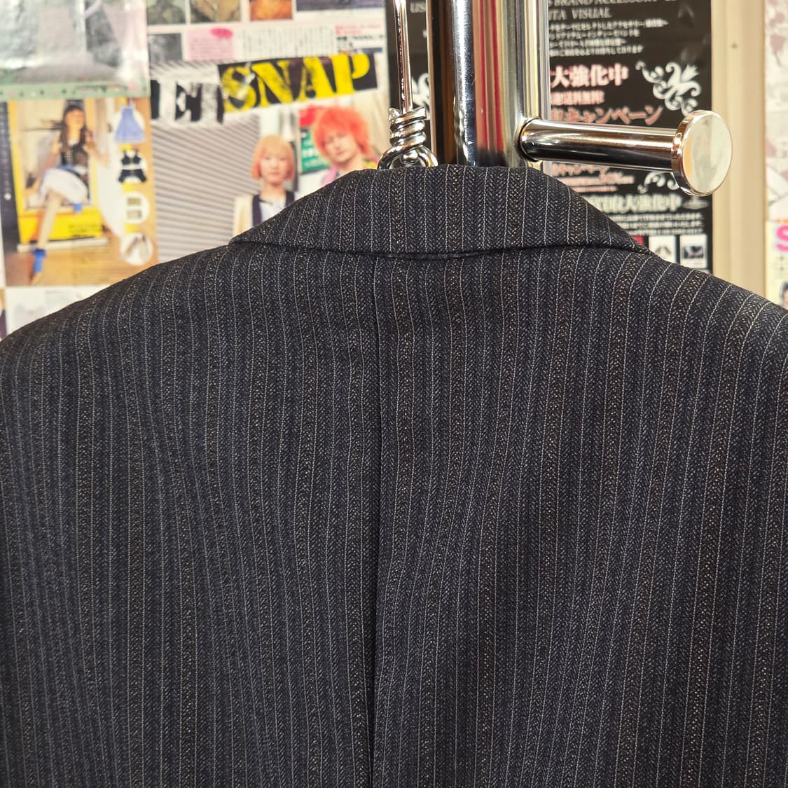 JPN 에스닉 스트라이프 네이비 블레이저 상품이미지6