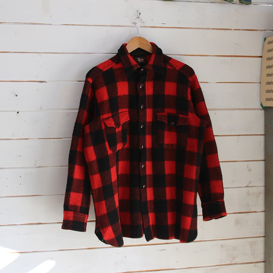 (착용컷) WOOLRICH 울 체크 셔츠 (남성용 100) 상품이미지1