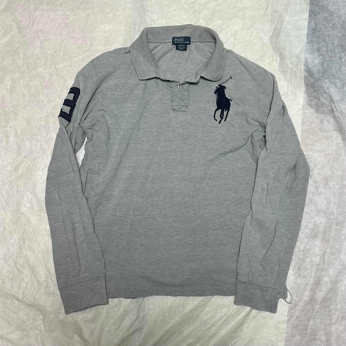 폴로 랄프로렌 긴팔카라티 그레이 XL(18-20) 상품이미지1