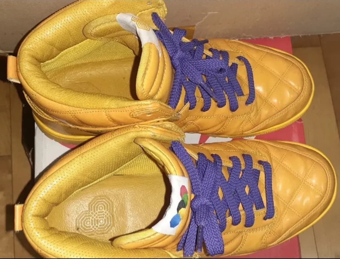 나이키 덩크 하이 슈프림 올림픽 옐로우 260 상품이미지4