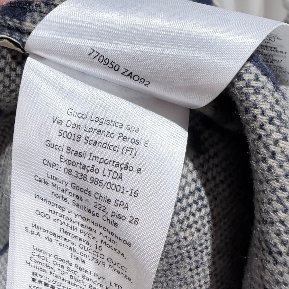 48 / 구찌 울 깅엄 자켓 인터로킹 G 베이지 자켓 상품이미지8