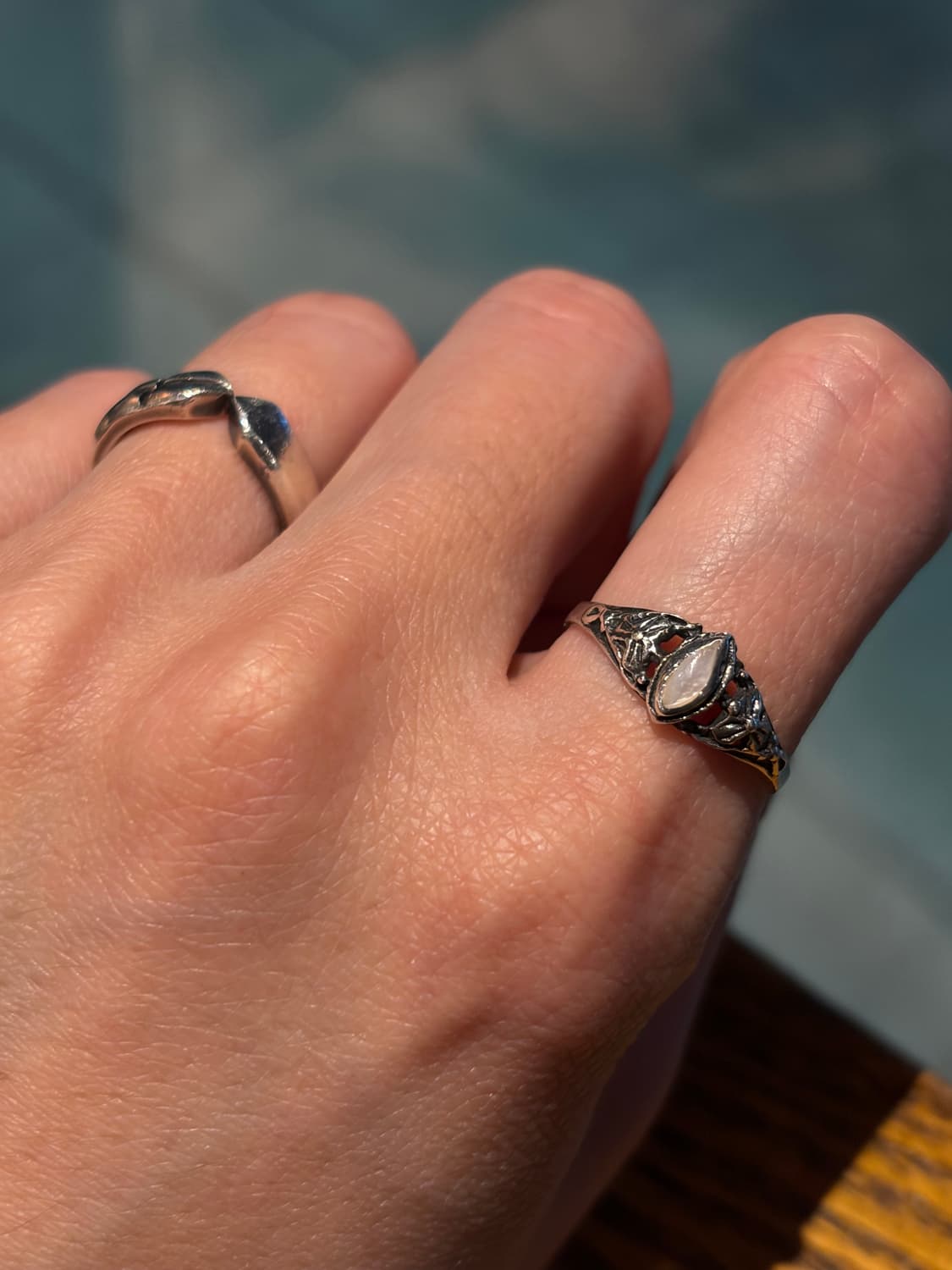 Silver 925 빈티지 스톤 링 상품이미지3