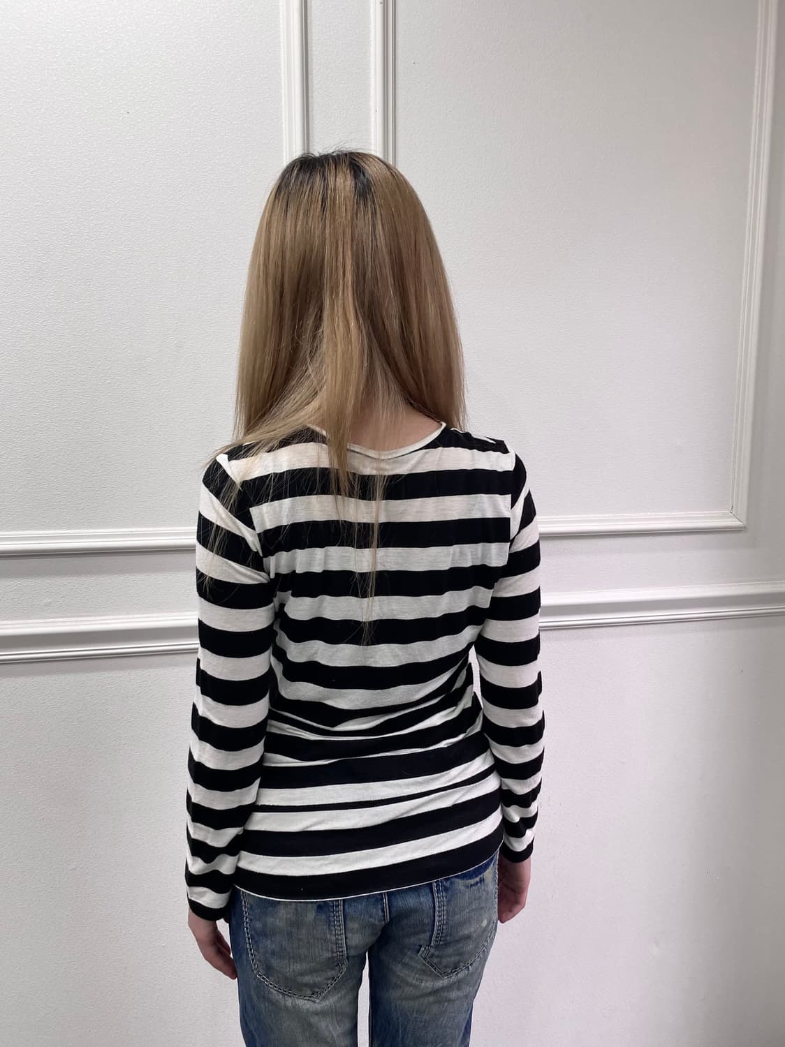 00’s Gothic Print Stripe Sleeve 상품이미지3