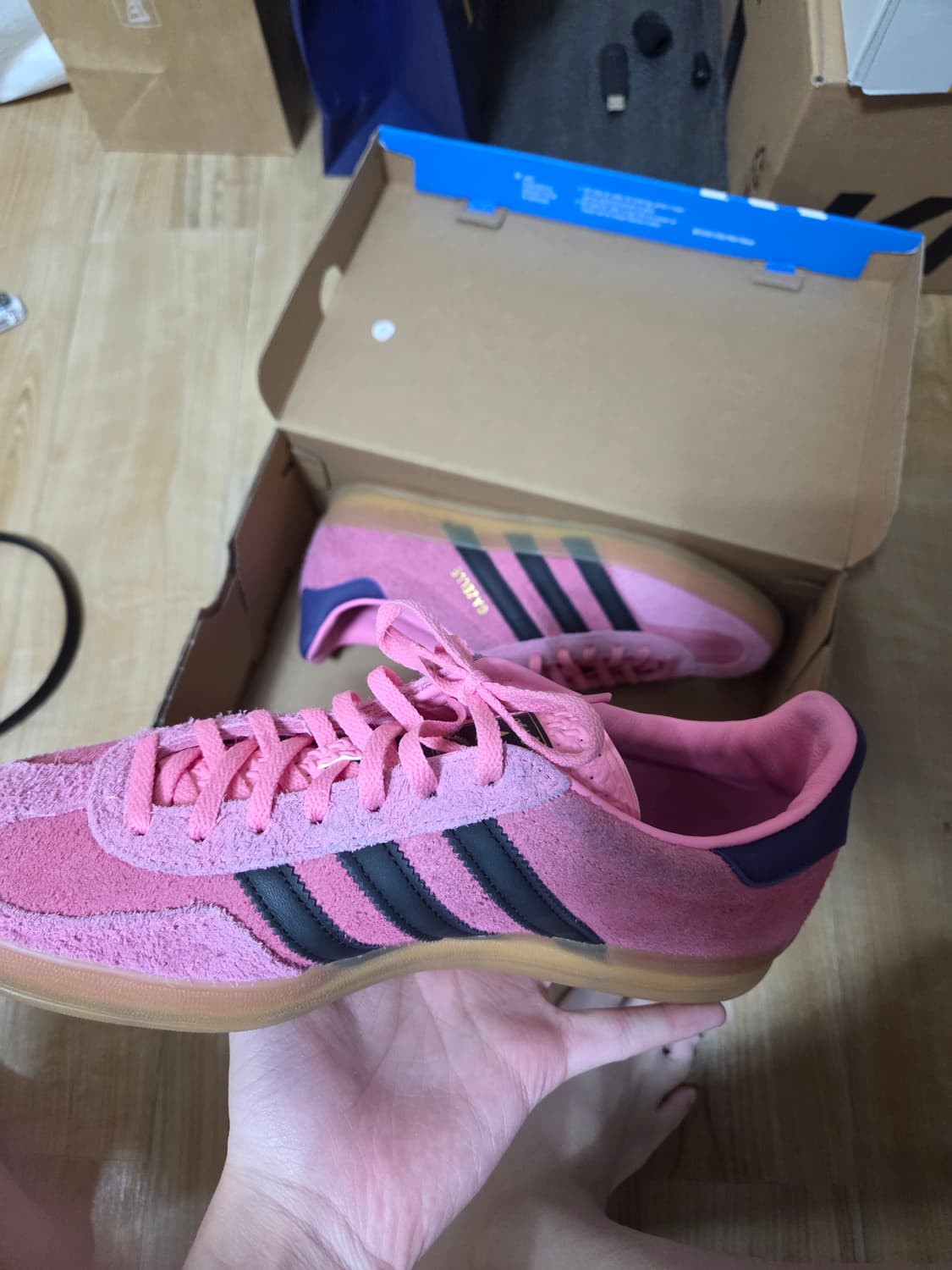 (W) 아디다스 가젤 인도어 블리스 핑크 상품이미지3