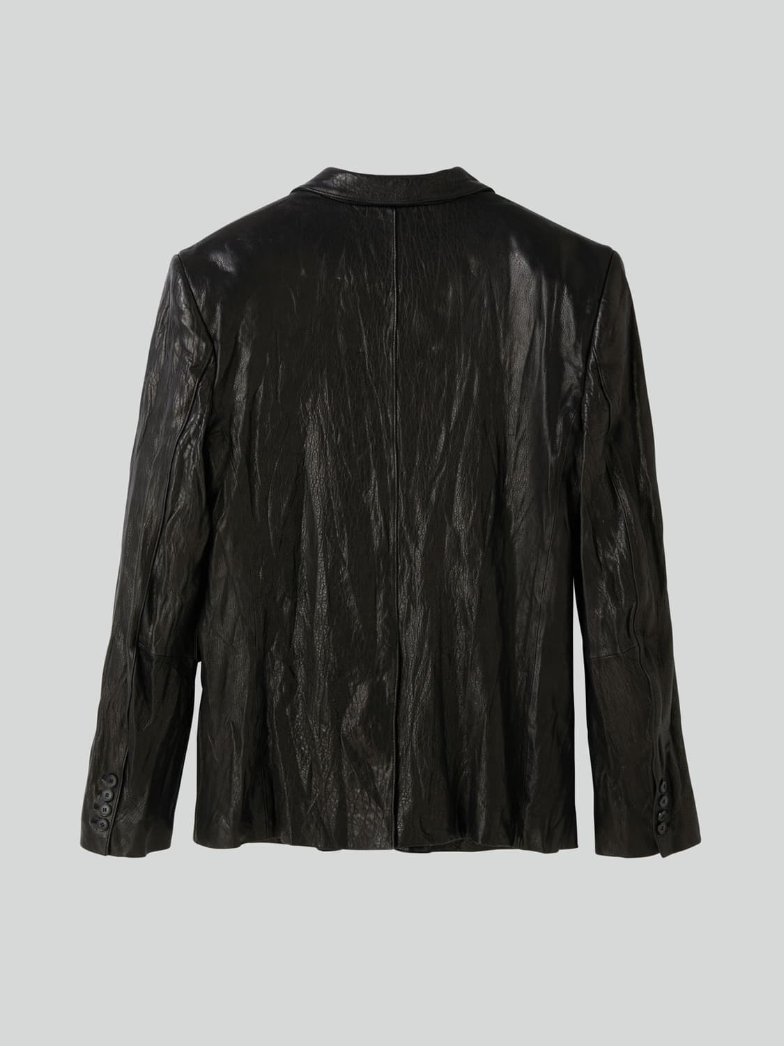 렉토 RECTO 크링클 레더 싱글 자켓 블랙 상품이미지8