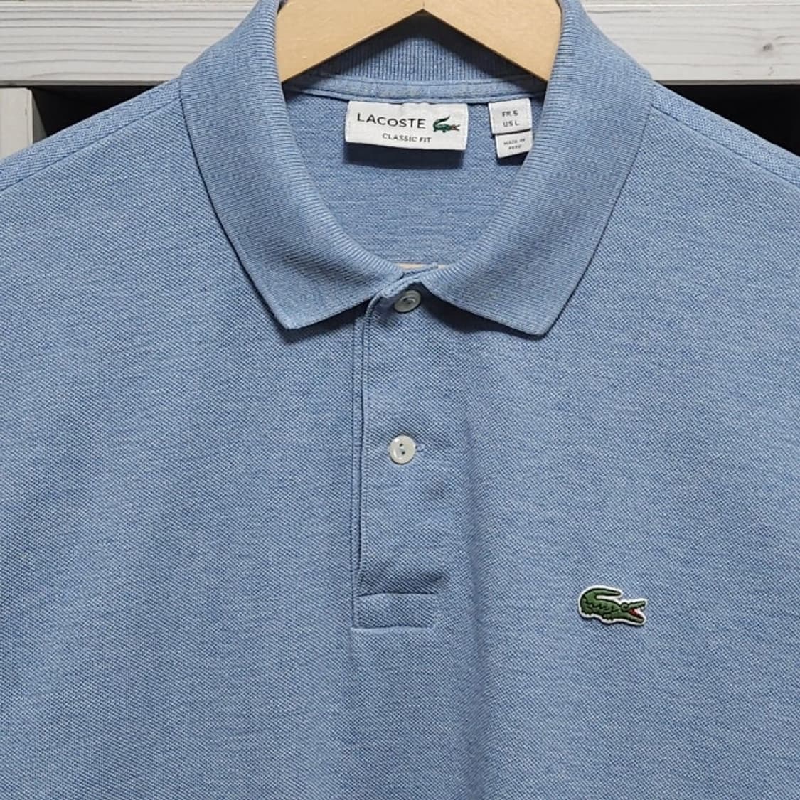 100 LACOSTE 라코스테 반팔 카라티 블루 상품이미지2