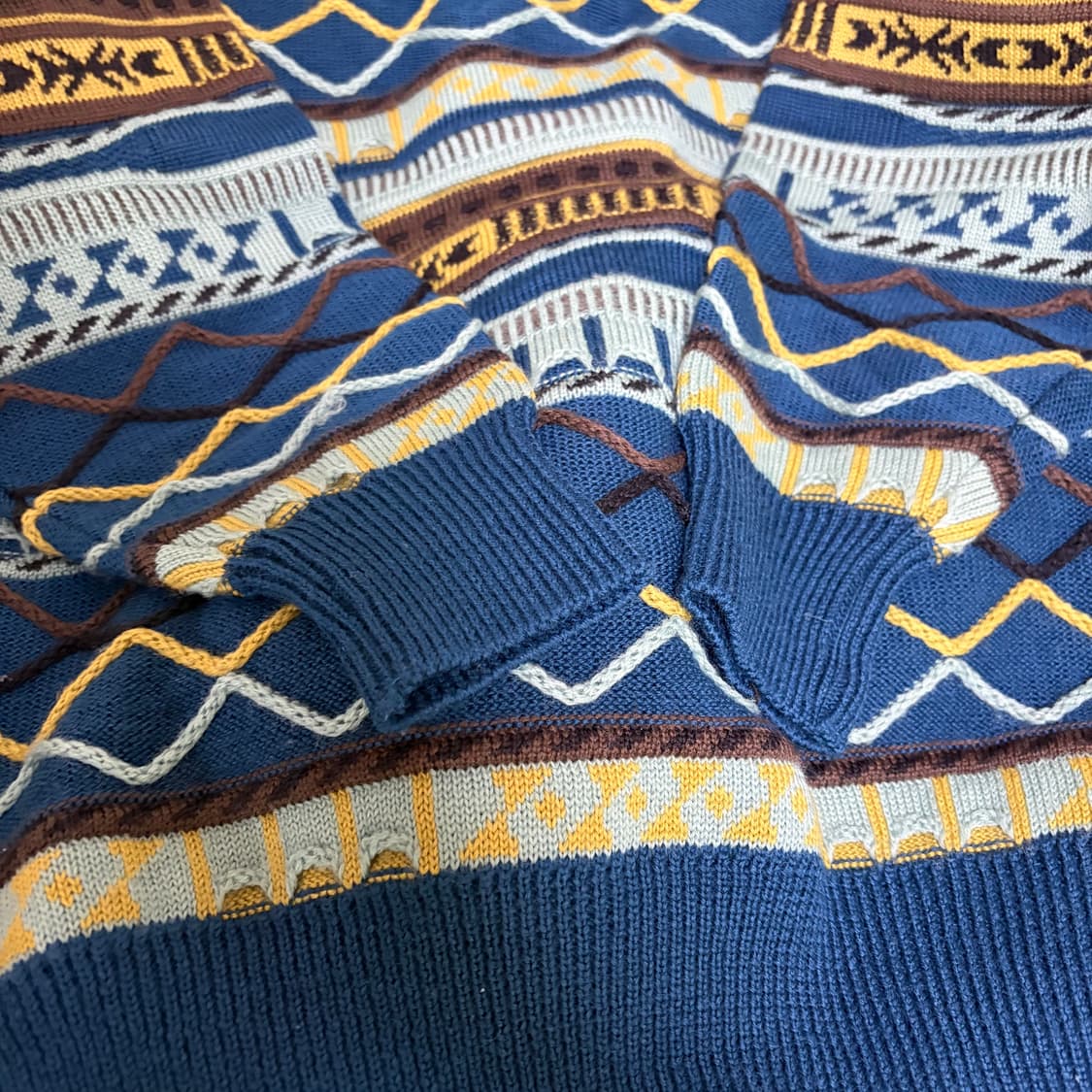 빈티지 케이블 쿠지 니트 블루  상품이미지4