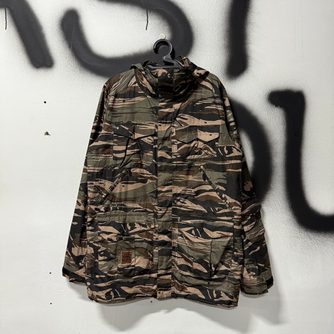 VTG 빈티지 우드랜드 풀 카모 멀티 포켓 야상 개파카 자켓 상품이미지1