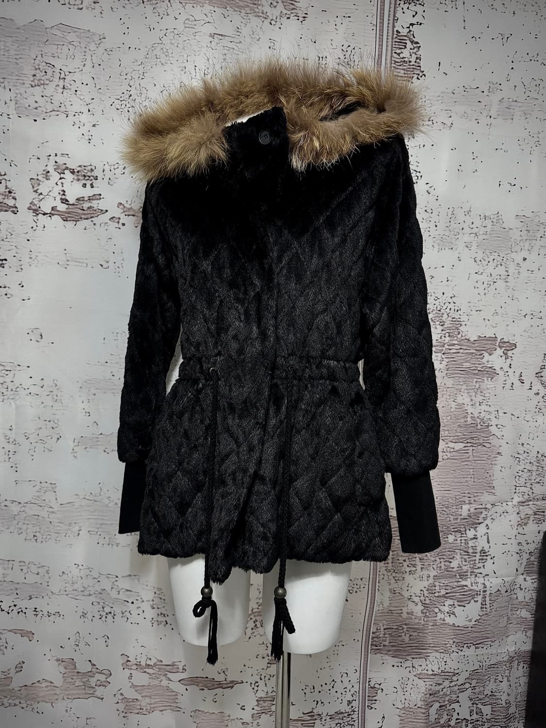 Quilted Fur-Trim Hooded Jacket 상품이미지3