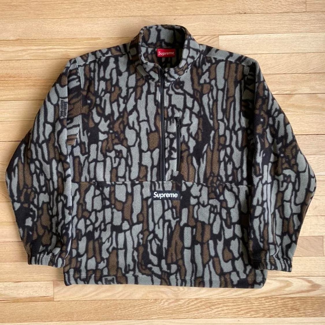 슈프림 폴라텍 하프 집 풀오버 올리브 트리바크 카모 상품이미지1