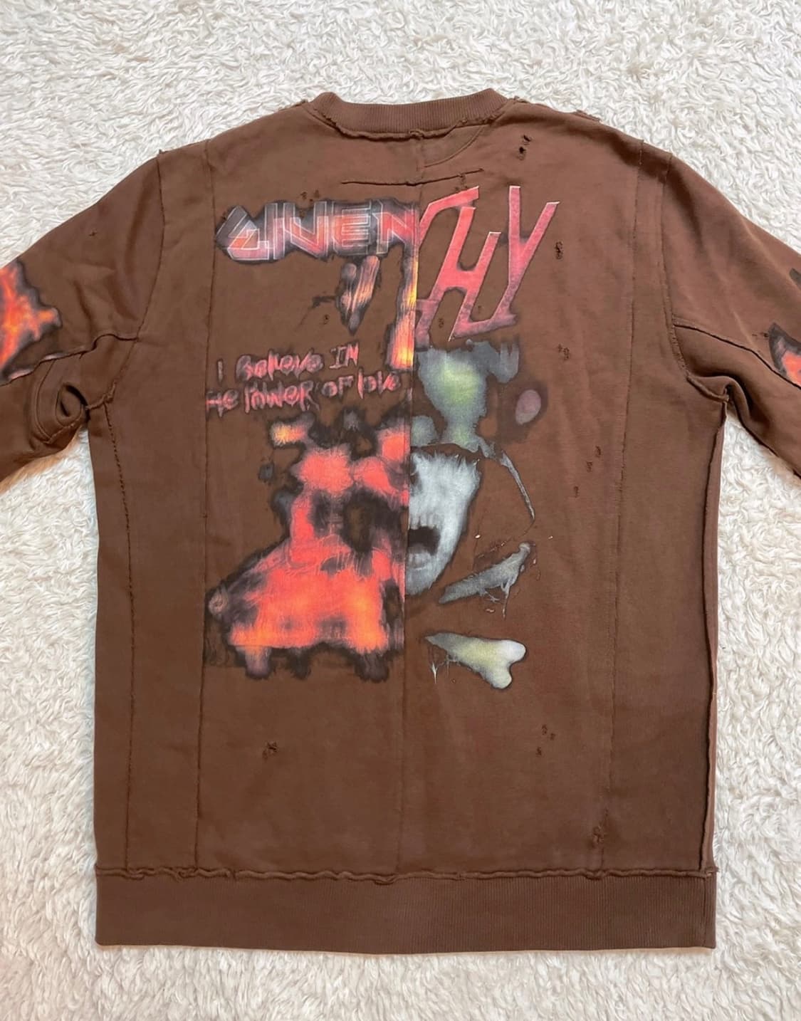 지방시 헤비메탈 디스트레스드 맨투맨 L 상품이미지3