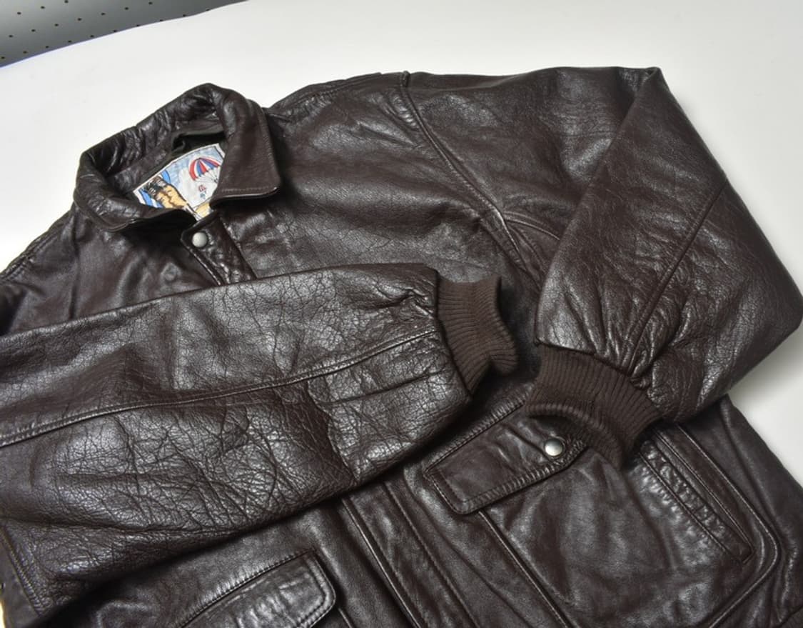 리얼 레더 A-2 항공 점퍼 가죽 자켓 N1172 상품이미지6