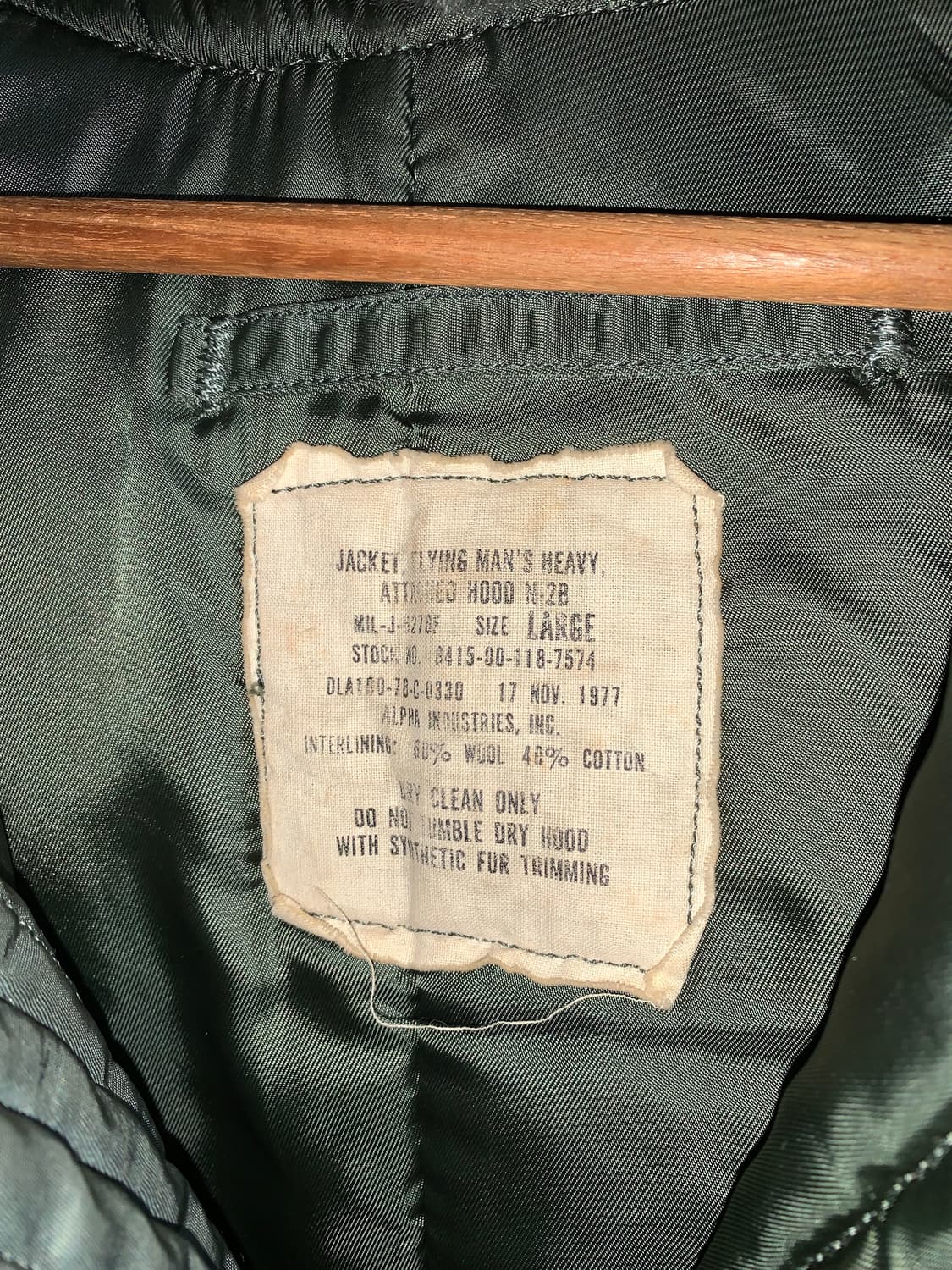 70년대 미공군 n-2b 플라이트 자켓  상품이미지3