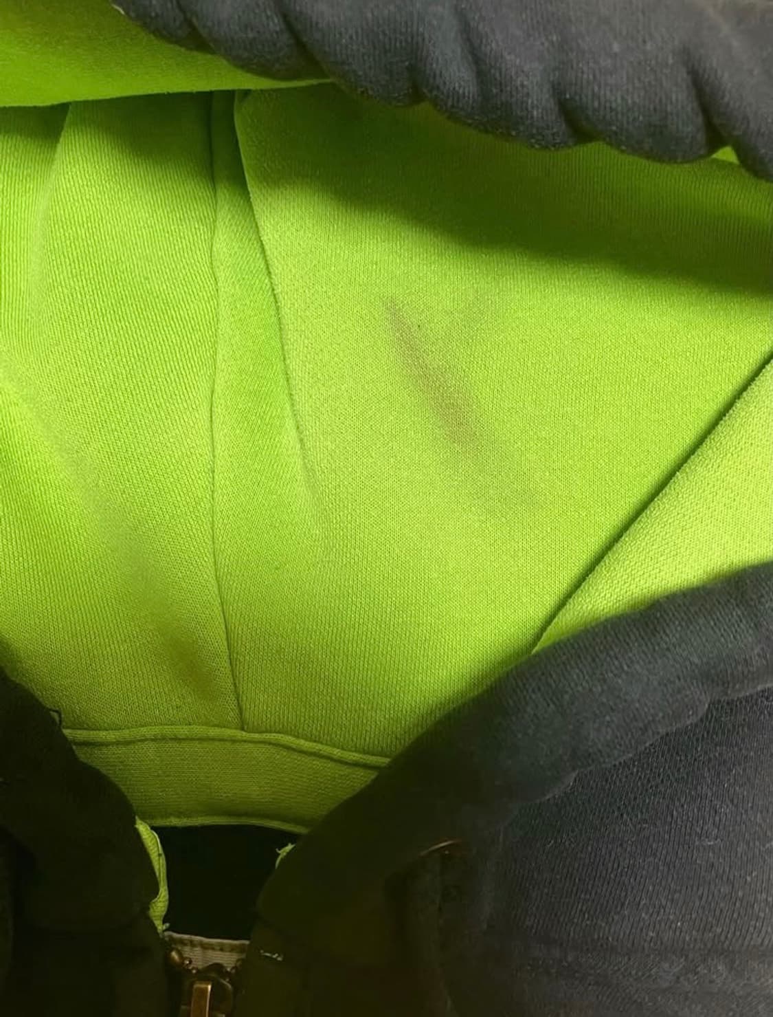 홀리스터 네온 라임 포인트 후드집업 상품이미지6