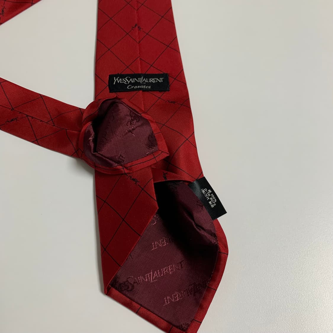 입생로랑(YSL) 모노그램 로고플레이 명품 실크넥타이 A+등급 상품이미지7