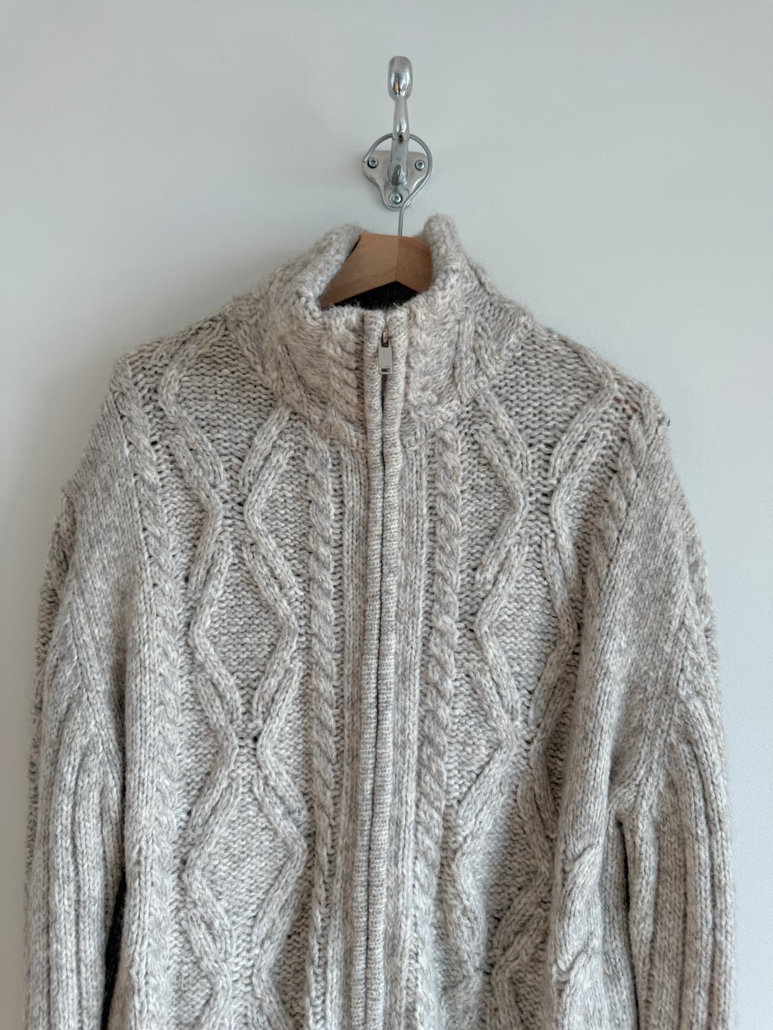 Pre owned 울 니트 집업 상품이미지2