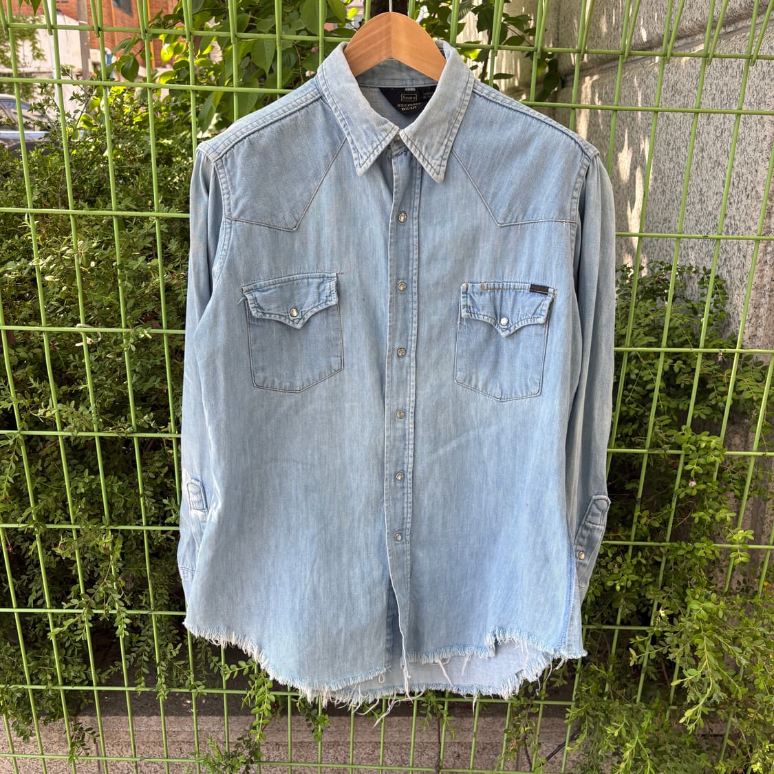 80s Sears 데님 웨스턴셔츠 상품이미지1