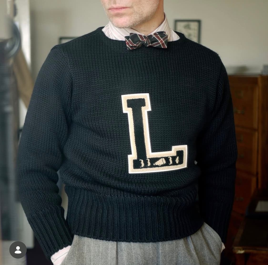 [40] 로프티오퍼스 보트넥 레더맨 스웨터 상품이미지1