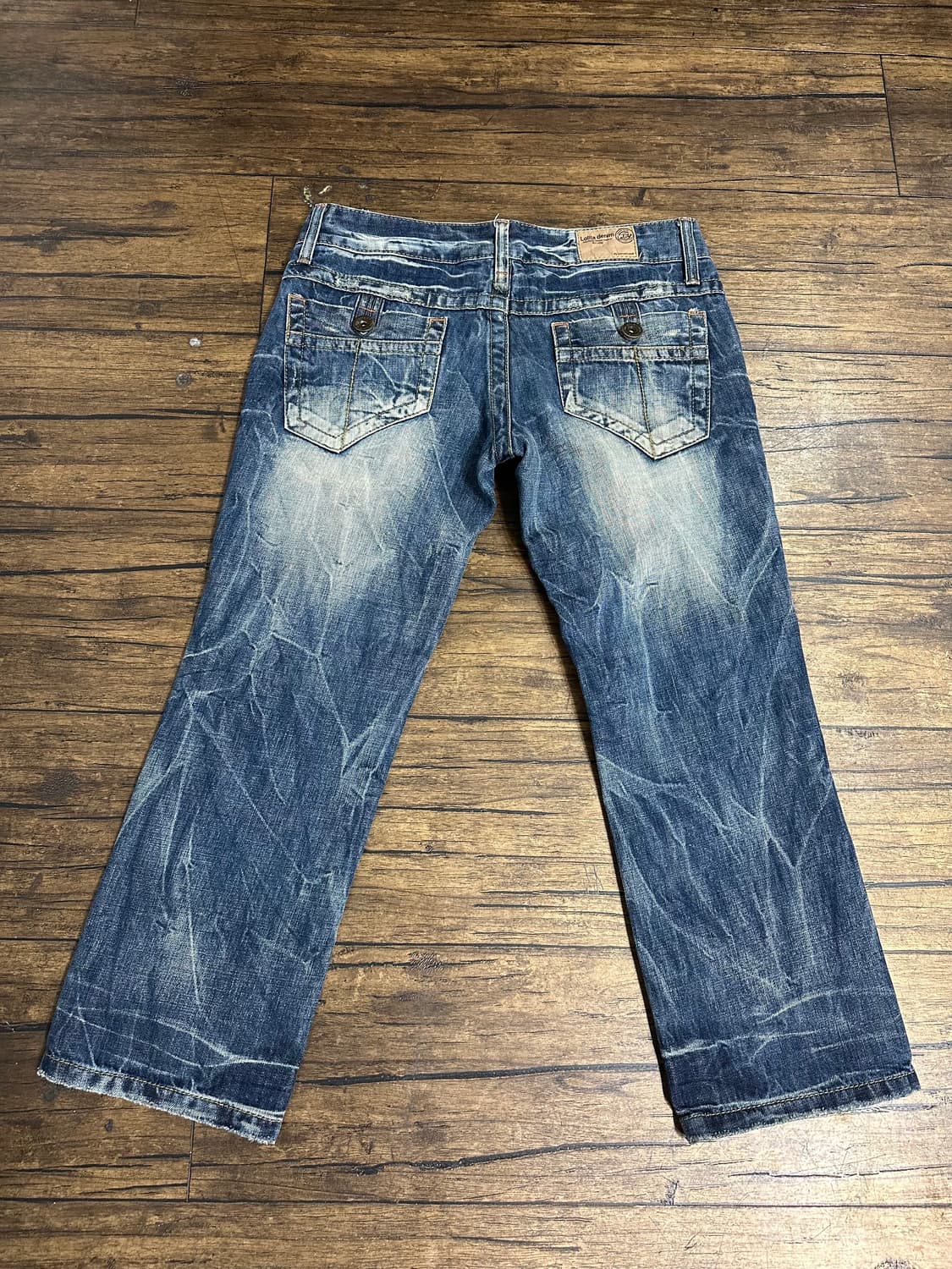 Y2K Lolita denim 워싱 7부 데님팬츠 28사이즈 상품이미지5