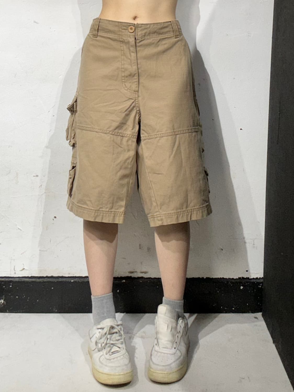 빈티지 벌룬핏 버뮤다 베이지 카고 반바지 XXXL 상품이미지2