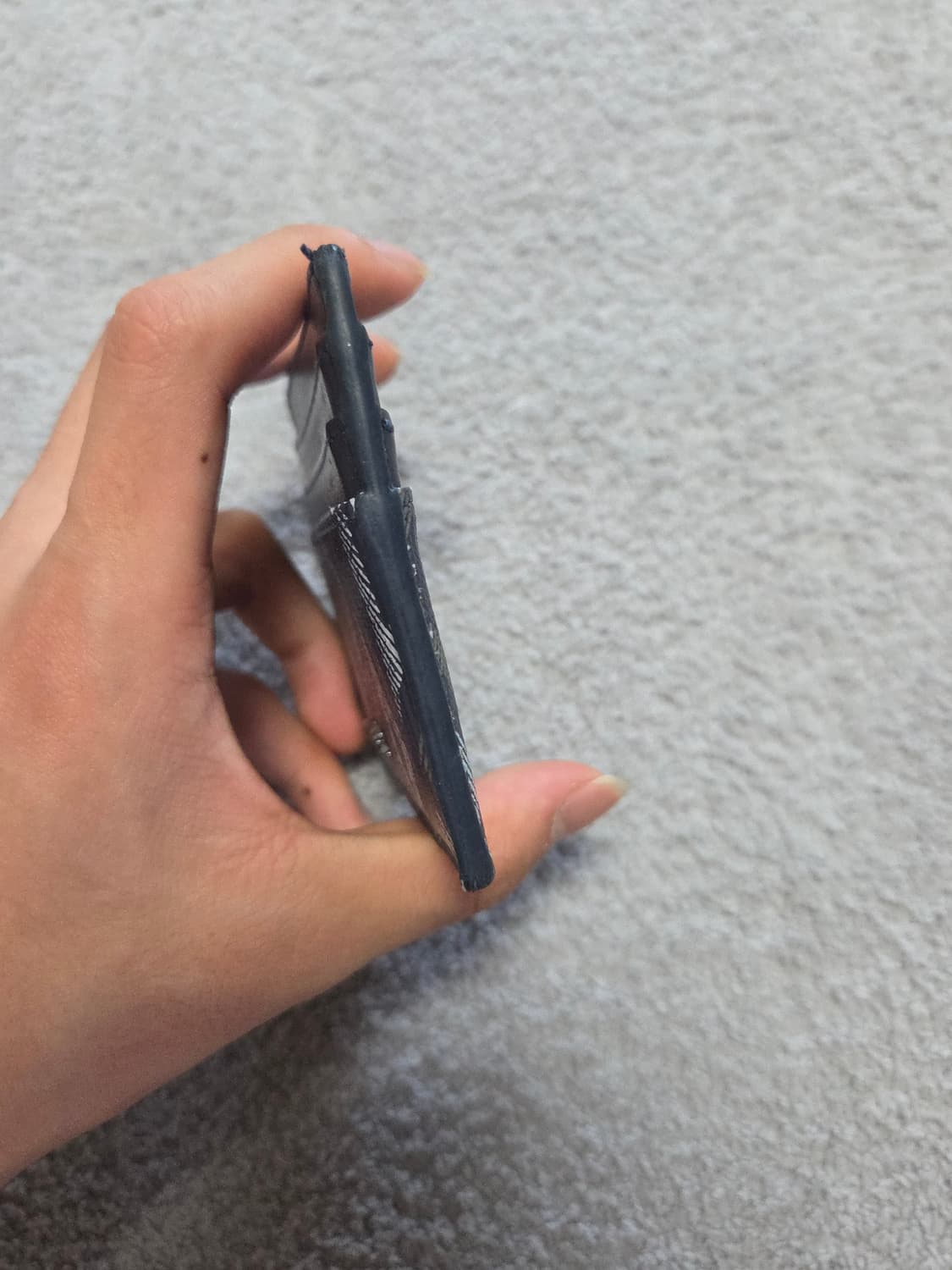 [정품] 디올 다이아몬드 카드지갑 네이비 상품이미지4