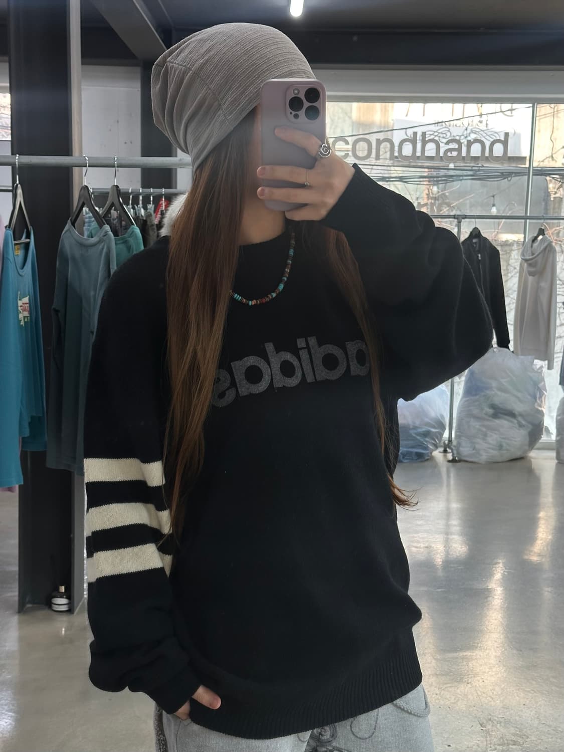 아디다스 패치로고 삼선 니트 상품이미지2