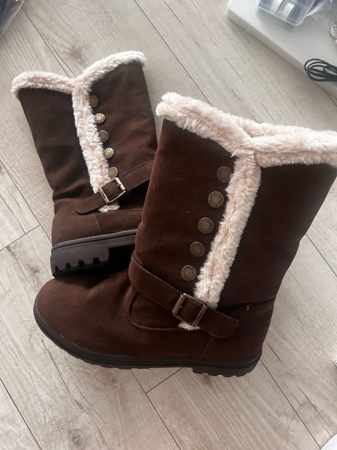 빈티지 브라운 털부츠 상품이미지1