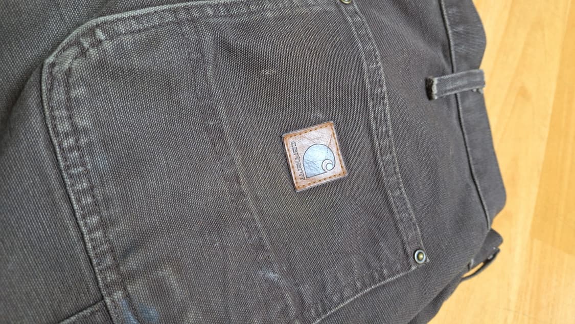 빈티지 칼하트 더블니 다크브라운 워크팬츠 상품이미지2