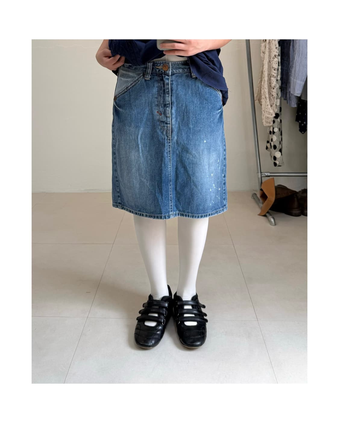 Cube sugar 데님 스커트 상품이미지2