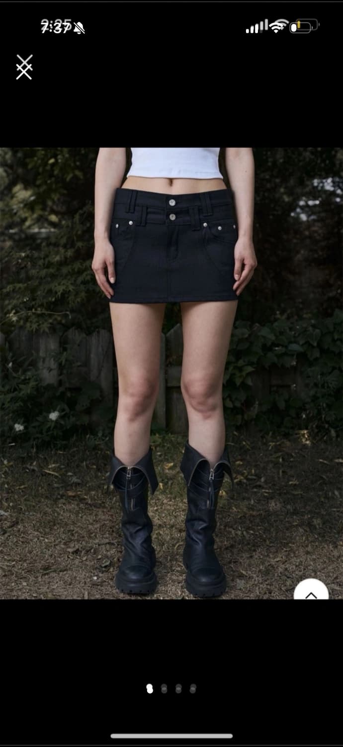 보헤미안서울 Double Belt Line Mini Skirt 상품이미지1