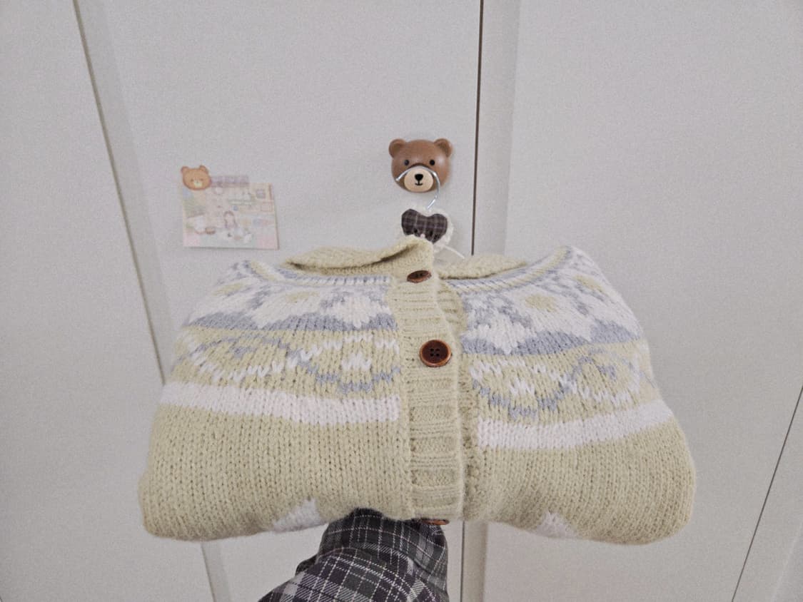 [새상품] 토끼 노르딕 니트가디건 상품이미지9