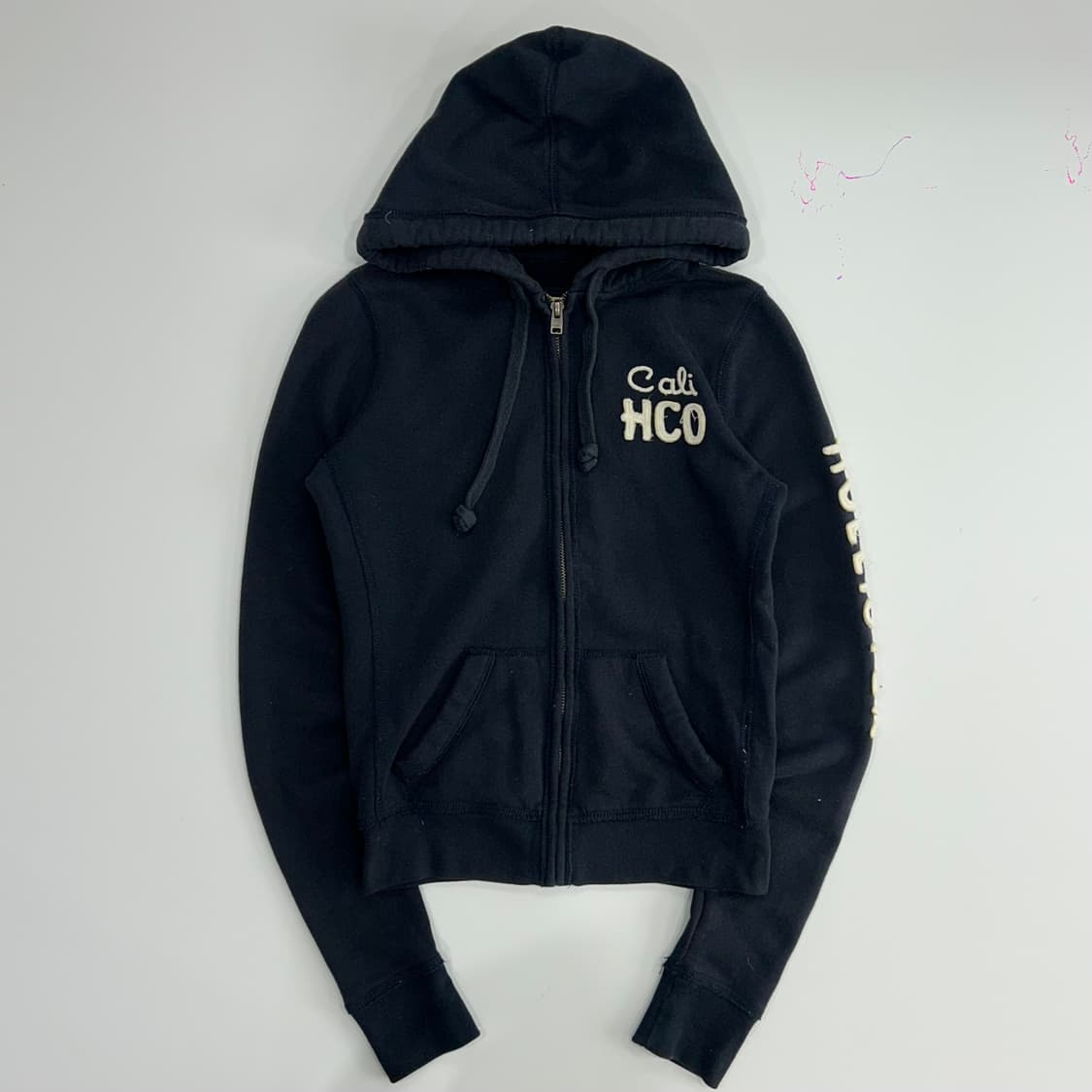 Hollister 홀리스터 사이드로고 네이비 후드집업 상품이미지3