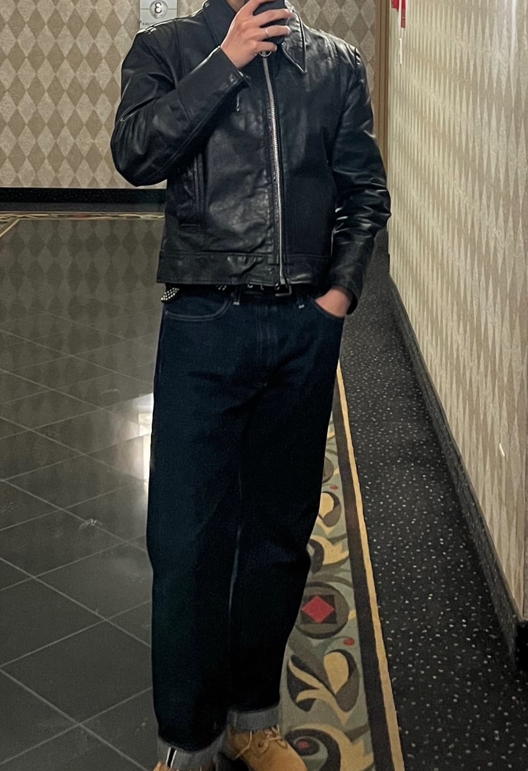 1960s Sears 시어스 차심 싱글 스포츠 레더자켓 (103) 상품이미지9