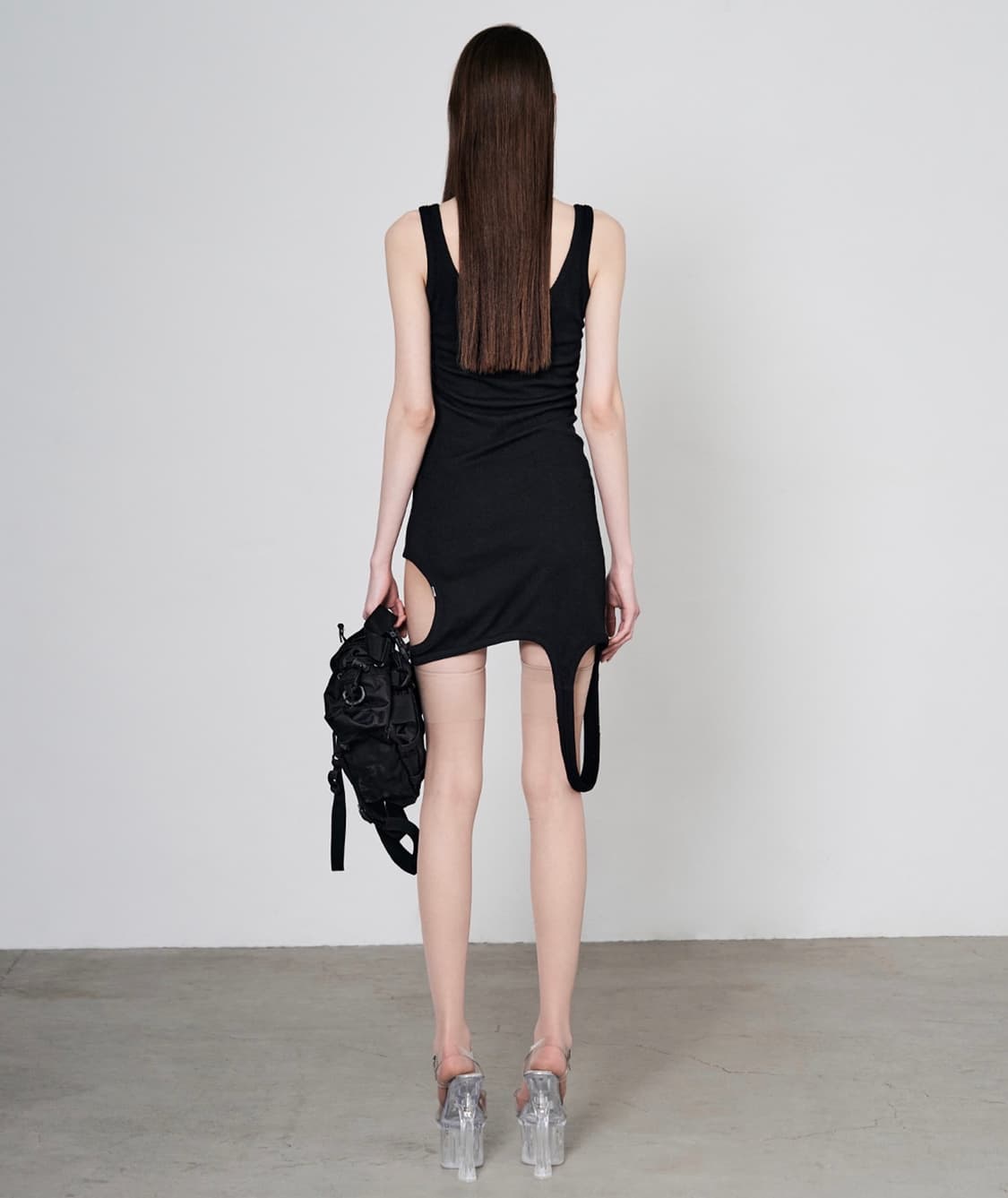 본네 Asymmetric dress (Black) S  상품이미지2