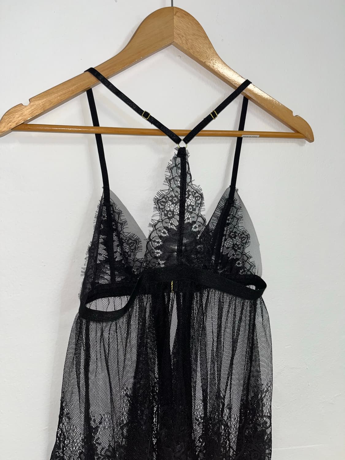 블랙 레이스 시스루 슬립 원피스 상품이미지4