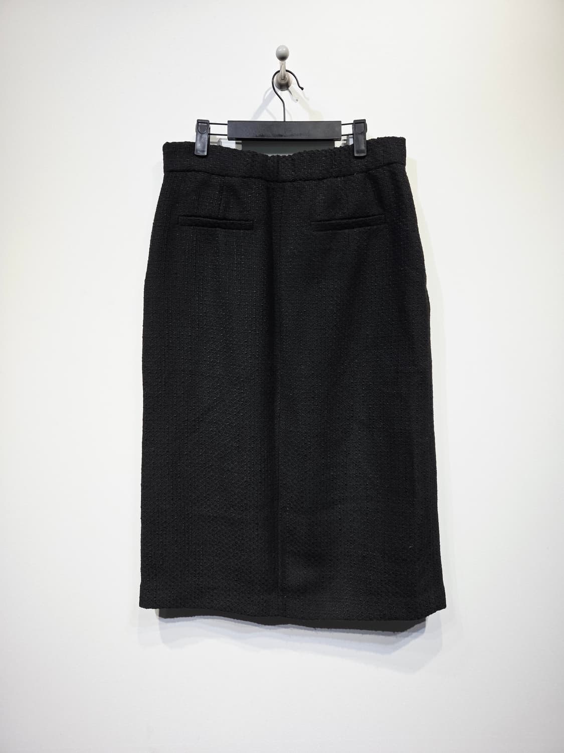 칼라거펠트 파리스 블랙 트위드 버튼 미디 스커트 상품이미지5